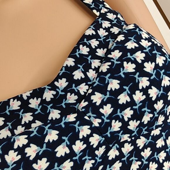 Floral summer dress blue‎ and white - Picture 5 of 16